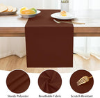 2 Pack Chocolate Small Short Table Runner 12 x 36 Inch Solid Color Runners Coffee Table Dresser for Daily Party Home Decoration