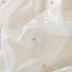VISIONTEX White Sheer Voile Curtains, Decorative White Embossed Butterflies Rod Pocket Window Drapes for Home Kitchen, Living Room and Bedroom 54 x 95 Inch, Set of 2 Curtain Panels