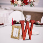 TONIFUL 8 Inch Red Glitter Letter W Table Centerpiece A-Z Red Birthday Party Decorations,Red Alphabet W for Birthday,Chrismas,Graduation,Bridal Shower,Wedding,Anniversary Party Supplies