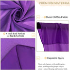 MODFUNS Wedding Ceiling Drapery Purple 5x30FT 2 Panels Sheer Wedding Arch Drapes Chiffon Fabric Ceiling Curtains Drapes for Party Tulle Backdrop Curtains Birthday Banquet Arch Draping