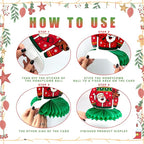 12Pcs Christmas Ugly Sweater Party Decorations Ugly Sweaters Honeycomb Centerpieces Xmas Table Topper Christmas Table Centerpieces for Merry Christmas Winter Holidays Party Supplies