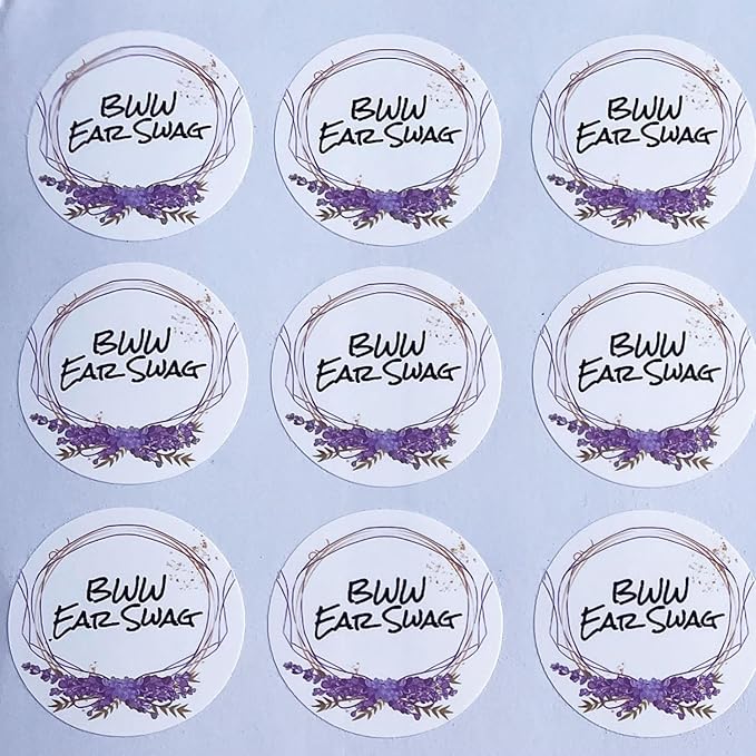Custom Stickers for Weddings, Birthdays & Businesses - Personalized Labels with Your Logo - Waterproof, Fade and Heat Resistant - Pack of 100-1000 (Wreath E, 4 Inch)