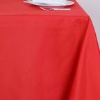 Efavormart 90" RED Wholesale Linens Polyester Square Linen Tablecloth for Kitchen Dining Catering Wedding Birthday Party Events