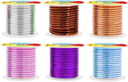 Mandala Crafts 10 Gauge Anodized Aluminum Craft Wire for Jewelry Making - 120 FT Colored Flexible Silver Copper Purple Pink Brown Ice Blue Wire - Bendable for Bonsai Armature Crafting Sculpting