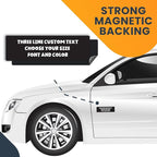 Magnet Me Up Line Custom Text Customizable Magnet Decal, Design Your Own Personalized Car Magnet, 3x10 Inch, for Business, Advertising, Gift, Choose Your Text, Font and Color, Crafted in USA