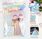 Smell Proof Bags & Resealable Foil Pouch Mylar Sample Bag Great for Party Favor Food Storage (Holographic Color) (50pcs-6x9 inch)