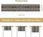 Cow Patchwork Print Table Runner, Country Farm Animal Fur Skin Farm Safari Wildlife Pattern Table Runner for Dinner Dinning Home Kitchen Living Room Party Holidays Setting, 13x60 Inch