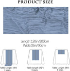 4 Pack Dusty Blue Cheesecloth Table Runner 35x120 Inch Boho Gauze Fabric Cheese Cloth Table Runner 10Ft Rustic Romantic Sheer Table Runners for Wedding Party Bridal Baby Shower Long Table Decoration