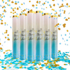 6 Pack Gender Reveal Confetti Cannon, 12 Inch Biodegradable Blue Confetti Poppers for Gender Reveal, Birthday, Wedding, Baby Celebration, Parties