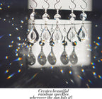 20pcs 38mm Crystal Loquat Shape Chandelier Replacement,Hanging Clear Glass Crystals for Chandelier,Crystal Prisms Beads for Wedding Home Decoration