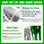 6 Pack Silver Green Foil Fringe Curtains Backdrop, 3.28 x 8.2 Ft Metallic Streamers Tinsel Curtains Background for Photo Booth, Birthday, Weddings, Carnivals, Graduation, Themed Party Decorations