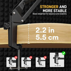 MAONO Boom Arm Microphone Stand: Adjustable Metal Suspension Mic Boom Arm for Podcast Gaming Streaming Recording,with Desk Clamp and 3/8" to 5/8" Screw Adapter-Max Load 1KG BA20 Black