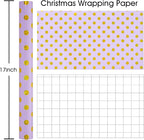 Burymento Purple Holographic Dots Wrapping Paper, Reversible Gold Gift Wrap for Birthday, Valentines, Mothers day, Graduation, Wedding, Fathers day, Baby Shower, Christmas (17in x 16.4ft)