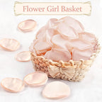Faux Silk Flower Petals 300pcs Champagne- Versatile for Wedding Flower Girl, Aisle Decor, Centerpieces, Party Confetti, Romantic Events