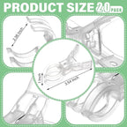 LemonRoad 20 Pack Large Balloon Arch Clips Plastic Transparent Backdrop Spring Clamps 3.5 Inch Heavy Duty Clip for Balloon Arch Kit Birthday Decoration Crafts Woodworking Photography Studios (Clear)