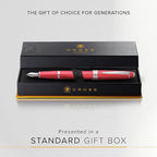 Cross Bailey Light Refillable Fountain Presented in a Everyday Gift Box - Medium Point, Black Ink, Polished Coral