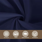 sancua Small Square Tablecloths 36x36 Inch - Navy Blue Table Cloth for Square or Round Tables, Washable Polyester Fabric Table Cover for Nightstand End Bedside Tables