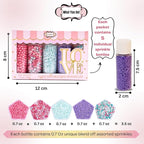 Confect Unicorn Party Sprinkles – Edible Cake Decorating Mix with Teal Jimmies, Hot Pink, Lavender & Coral Pearl Dragees, Purple Sparkling Sugar – Fun & Colorful Toppings for Cakes, Cupcakes, Cookies – Vegan, Gluten-Free, Nut-Free, Soy-Free, Dairy-Free...
