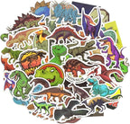 QTL Dinosaur Stickers for Kids Boys Dino Stickers for Water Bottles Laptop Dinosaur Party Supplies Gifts for Boys Pack 50Pcs