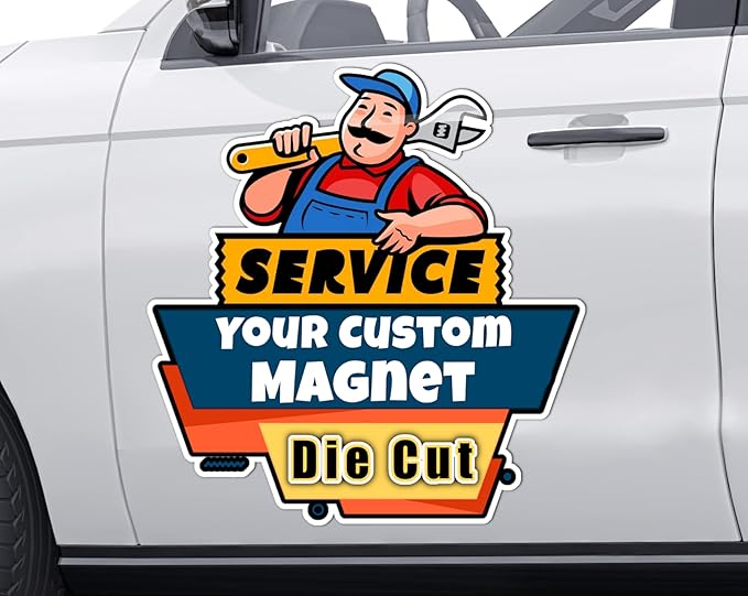 Custom Car Magnet Sign | Personalized Logo for Your Car Van Truck | Advertise Your Business | Large Size |Professionally Printed
