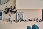 LITBLOOM Black Tree Branches with Lights 32IN Battery Operated with Timer, Lighted Halloween Maple Branches with 120 Orange and Warm White LED Lights for Fireplace Table Halloween Decoration