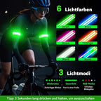 LED Armband for Running(2 Pack),Light Up Arm Bands for Night Walking Running,Rechargeable Lights for Runners,High Visibility Reflective Running Gear Adjustable Light Up Wristbands