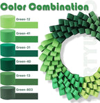PartyWoo Dark Green Crepe Paper Streamers 4pcs 328ft Pack of Emerald Forest Hunter Green Crepe Paper Streamers for Birthday Baby Shower Woodland Dinosaur Jungle Football Theme Party Decorations