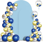 Set of 2 Arch Backdrop Cover Dusty Blue High Elastic Wrinkle-Resistant Arch Cover Spandex Fabric Thick Round Top Chiara Backdrop for Weddings Birthday Baby Shower Garden 6.6FT, 8FT