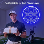 Custom LED 19th Hole Golf Neon Sign, Personalized Neon Name Signs for Wall Decor, Dimmable Light Up Signs Customizable for Golf Clubs Bar Man Cave Lounge Party Clubhouse, Golfer Men Dad Gifts