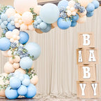 MEETSKY Beige Backdrop Curtains 10ft x 10ft for Wedding Birthday Baby Shower Photography Backdrop Fabric Curtains Drapes Home Window Decorations Rod Pocket Window Drapes,5ft x 10ft, 2 Panels