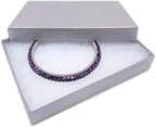 TheDisplayGuys - 25-Pack #53 Kraft Paper Cardboard Gift Boxes/Jewelry Cases w. Cotton Padding & Lid - Pearl Grey - (5.4" x 3.9" x 1.0")