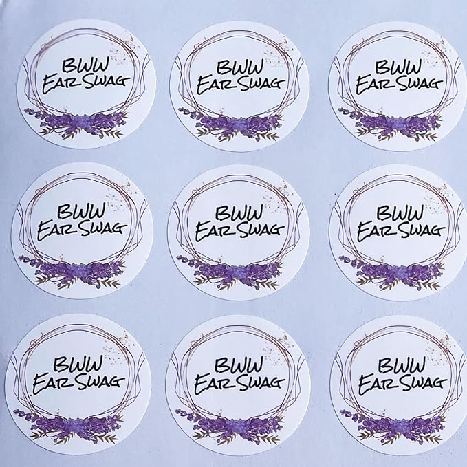Custom Stickers for Weddings, Birthdays & Businesses - Personalized Labels with Your Logo - Waterproof, Fade and Heat Resistant - Pack of 100-1000 (Wreath O, 2.5 Inch)
