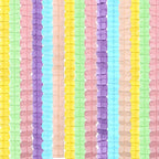 Pastel Rainbow Party-Decorations Streamers Garland - 12pcs 4-Leaf Clover Paper Streamer Baby Shower Wedding Banners Boy Girl kids Birthday Birthday Supplies Decor Ouruola