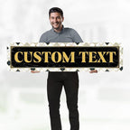 Custom Sign, Custom Street Sign, 11 Font Colors, 13 Font Styles, 4 Hole Options, 22 Sizes, 12x48 Inches, Rust Free DiBound, Fade Resistant, Made in USA by My Sign Center (Marble Tile)