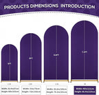 SoarDream 7.2FT Wedding Arch Cover Purple Spandex Fitted Wedding Arch Stand Covers Fitted for Round Top Chiara Arch Cover Stretchy Backdrop for Birthday Birthday Party Balloon Decor
