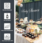 MYSKY HOME 10ft x 10ft Bluish Grey Curtains for Parties, Weddings, Stage, 5ft x 10ft, 2 Panels