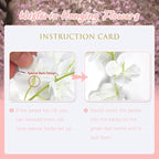 5 Pack Light Pink Wisteria Hanging Flowers, 3.44 Ft Fake Hanging Flowers, Artificial Wisteria Garland Vines for Wedding Room Backdrop Outdoor Patio Garden Decoration