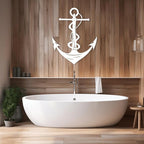 XXQ Anchor Metal Wall Decor, Anchor Metal Wall Art for Bedroom Living Room Dorm Antique Anchor Wall Decor Antique Metal Anchor Farmhouse Decor (Black, 39" x 59" / 100 x 150cm)