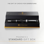 Cross Bailey Light Refillable Fountain Presented in a Everyday Gift Box - Medium Point, Black Ink, Polished Black