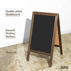 Ilyapa Wooden Sandwich Board Signs Outdoor A Frame Chalkboard Sign with Eraser & Chalk - Magnetic Sidewalk Sign 20x40 - Chalkboard Easel for Restaurant, Business or Wedding