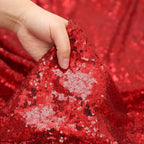 Eternal Beauty Black and Red Backdrop 4 PCS-2x8 Ft Sequin Curtain Panels for Christmas Party, Birthday