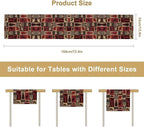 Retro Rustic Bear Table Runner, Wild Bear Cabin Pine Farmhouse Table Runner for Bedroom Kitchen Living Room Vintage Country Style Lodge 13x120 Inch