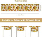 Autumn Table Runner,Seasonal Pumpkins Thanksgiving Kitchen Dining Table Decoration for Home Party Decor 13x36 Inch