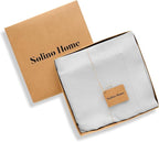Solino Home Linen Tablecloth 60 x 90 Inch - 100% Pure Linen Silver Cloud Table Cloth for Rectangle Tables - Fete, Machine Washable Tablecloth for Fall, Autumn, Thanksgiving