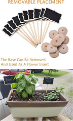 20PCS Wood Mini Chalkboard Sign and Replacement Stickers, Food Labels for Party Buffet,Blackboard for Message Board Signs,Weddings Place Cards, Birthday Party