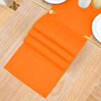 2 Pack Orange Table Runner 12 x 72 Inch Solid Color Farmhouse Runners Coffee Table Dresser for Daily Party Home Decoration
