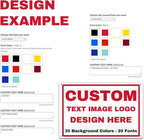 Custom Signs Outdoor Metal - 12 x 8 Personalized Aluminum Sign for Office, Home, Business, Decor, Customiz Customized Rust-Proof Sign (Red Text Box)