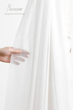 Floroom Wedding Arch Draping Fabric 2 Panels 20Ft White Chiffon Fabric Drapes Arbor Drapery Wedding Ceremony Reception Swag Decorations