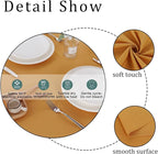 Fitable Rectangle Tablecloth Stain and Wrinkle Resistant Washable Polyester Table Cloth for Buffet Parties and Camping (60x84 inch, Gold)