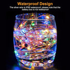 btfarm 12 Pack Fairy Lights Battery Operated [3 Modes], 7ft 20 Led Twinkle Lights String Lights Waterproof Bulk Small Mini Silver Wire for Mason Jars Vases Wedding Table Centerpiece, Colorful